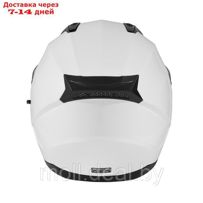 Шлем интеграл с двумя визорами, размер L, модель BLD-M67E, белый глянцевый - фото 9 - id-p223994059