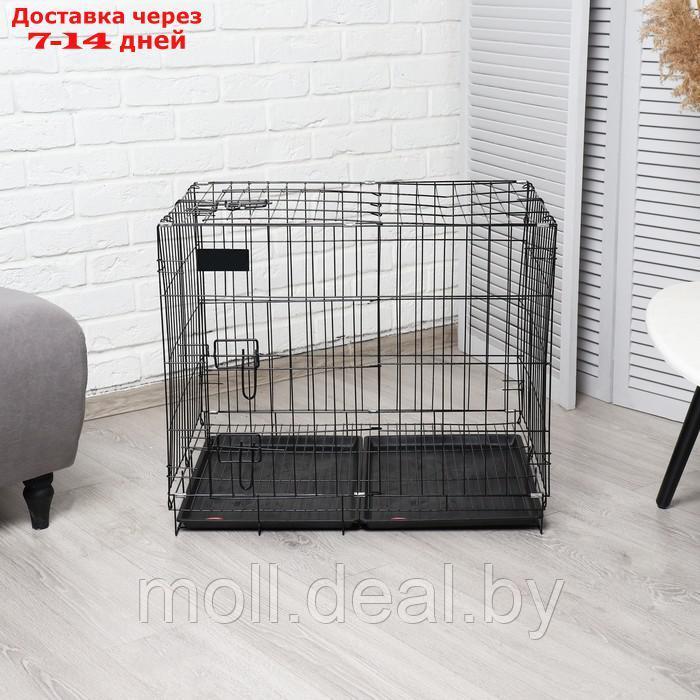 Клетка для собак 70 х 50 х 60 см, чёрная - фото 3 - id-p223984171