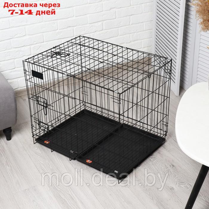Клетка для собак 70 х 50 х 60 см, чёрная - фото 4 - id-p223984171