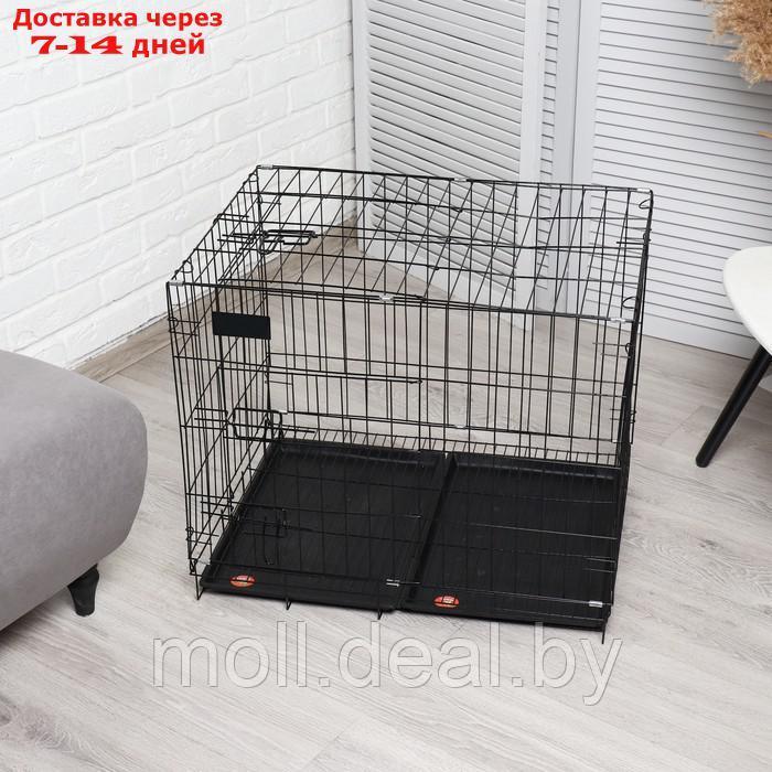 Клетка для собак 70 х 50 х 60 см, чёрная - фото 5 - id-p223984171
