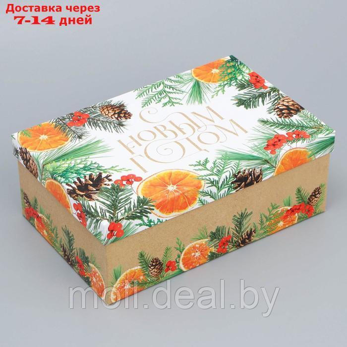 Набор подарочных коробок 5 в 1 "Новогодний", 22 х 14 х 8.5 32.5 х 20 х 12.5 см - фото 2 - id-p223985476
