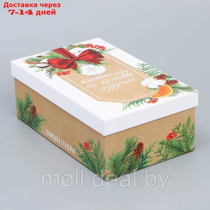 Набор подарочных коробок 5 в 1 "Новогодний", 22 х 14 х 8.5 32.5 х 20 х 12.5 см - фото 5 - id-p223985476