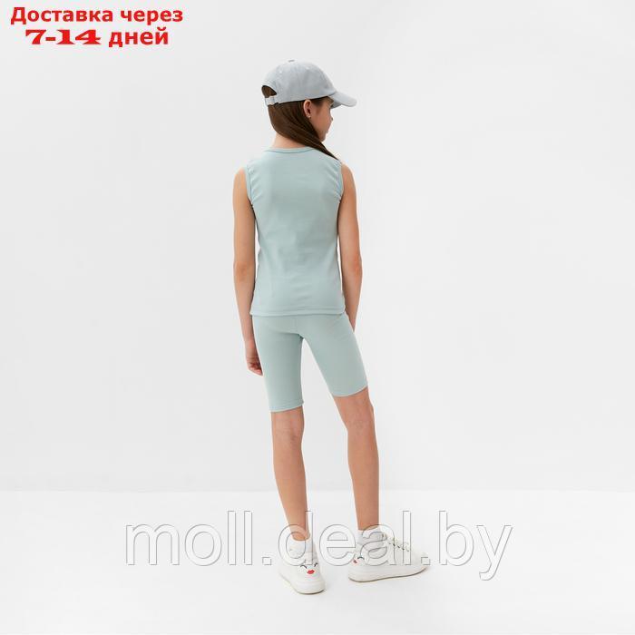 Комплект для девочки (майка и велосипедки) MINAKU, цвет голубой, рост 104 см - фото 3 - id-p223993244