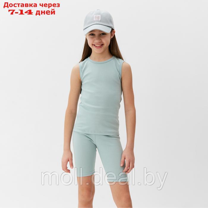 Комплект для девочки (майка и велосипедки) MINAKU, цвет голубой, рост 134 см - фото 1 - id-p223993245