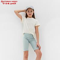 Комплект для девочки (футболка и велосипедки) MINAKU, цвет голубой, рост 122 см