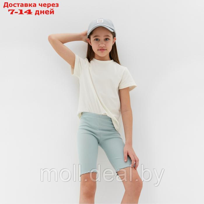 Комплект для девочки (футболка и велосипедки) MINAKU, цвет голубой, рост 122 см - фото 1 - id-p223993265