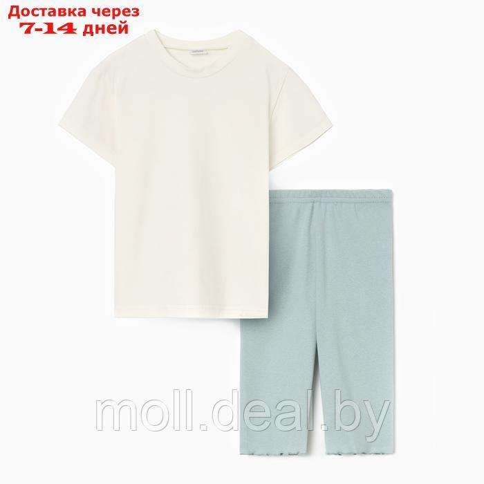 Комплект для девочки (футболка и велосипедки) MINAKU, цвет голубой, рост 122 см - фото 6 - id-p223993265
