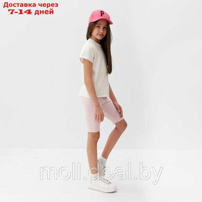 Комплект для девочки (футболка и велосипедки) MINAKU, цвет розовый, рост 110 см - фото 5 - id-p223993266