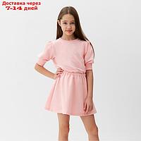 Комплект для девочки (свитшот и юбка) MINAKU, цвет розовый, рост 116 см