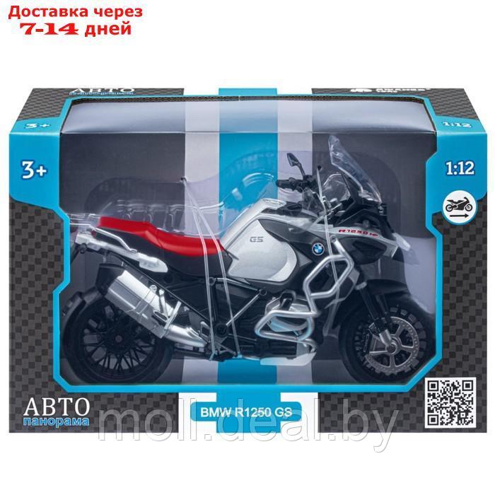 Модель мотоцикла металл BMW R1250 GS Adventure 1:12, серебр., св. ход колес, JB1251615 - фото 6 - id-p223993274