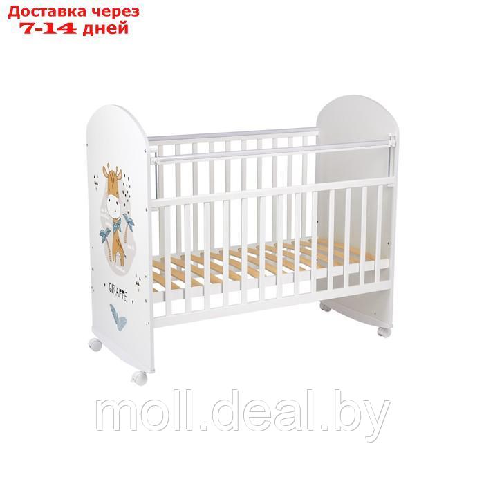 Кроватка детская Фея 701 Жирафик, белый - фото 3 - id-p223993287