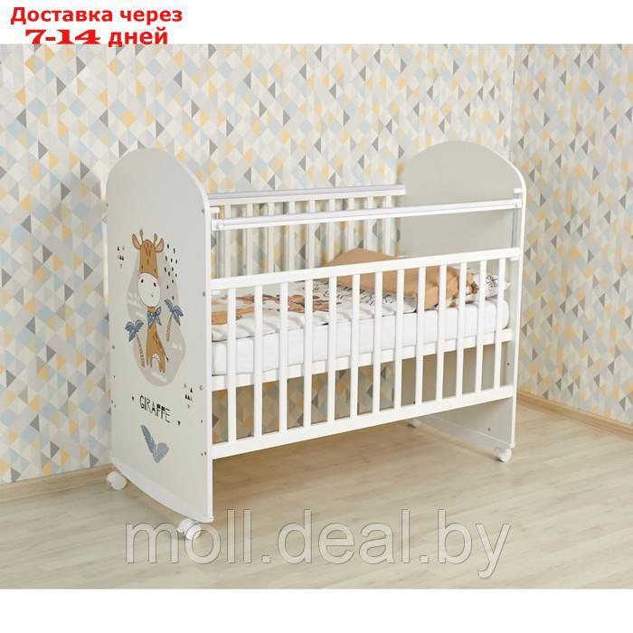 Кроватка детская Фея 701 Жирафик, белый - фото 10 - id-p223993287