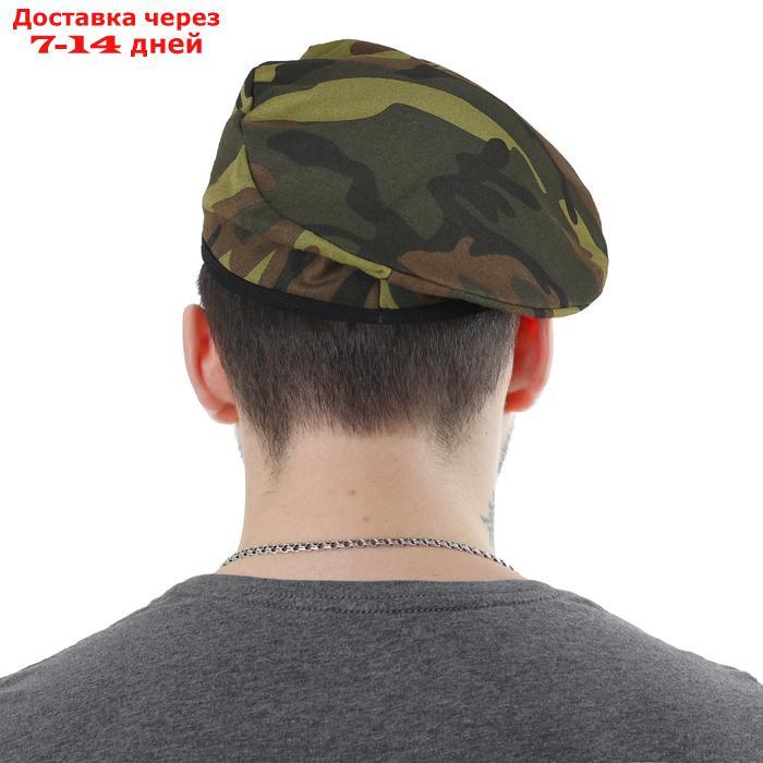 Берет военного с кокардой "Камуфляж", для взрослых, цвета МИКС - фото 2 - id-p223966355