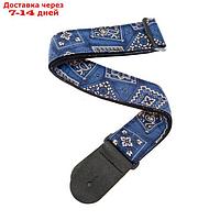 Тканный ремень для гитары Planet Waves 50G03, рисунок "Bandana Blue"