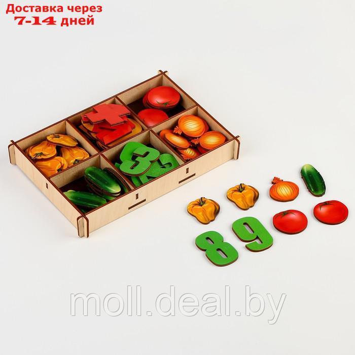 Счетный материал в коробке "Овощи" 66 дет. (дерево) арт.8643 /18 - фото 1 - id-p223990644