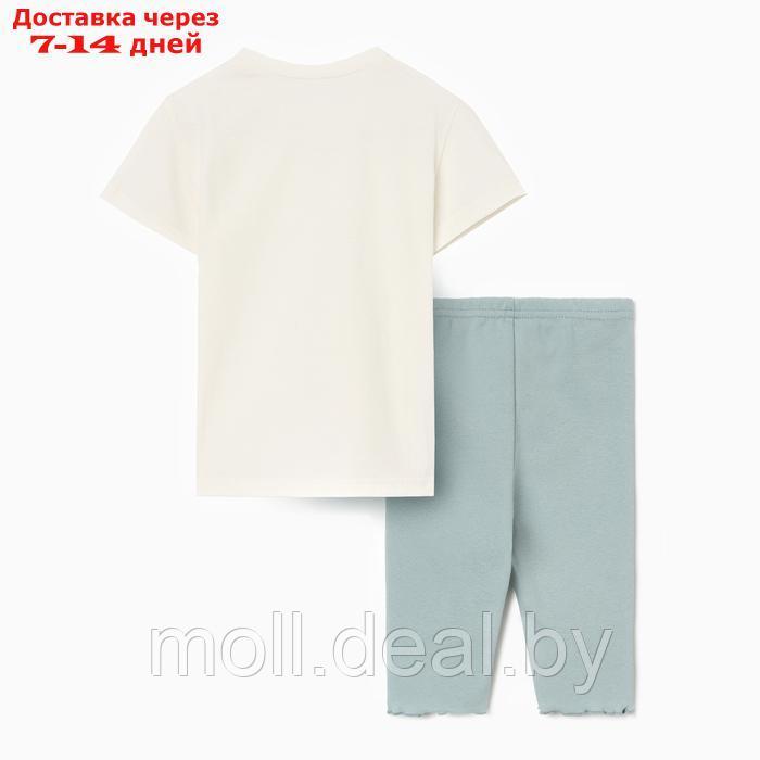 Комплект для девочки (футболка и велосипедки) MINAKU, цвет голубой, рост 116 см - фото 2 - id-p223993307