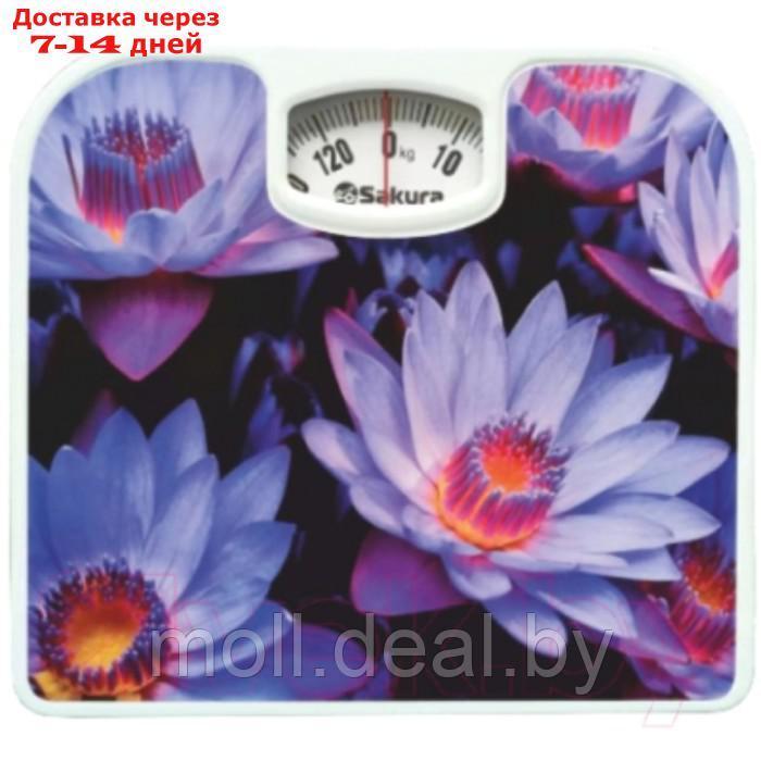 Весы напольные Sakura SA-5000-11, электронные, до 130 кг, рисунок "цветы" - фото 3 - id-p223990688