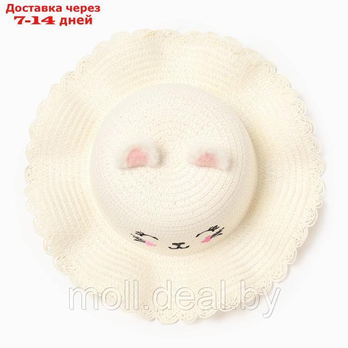 Шляпа для девочки MINAKU, р-р 50, цвет молочный - фото 2 - id-p223992446
