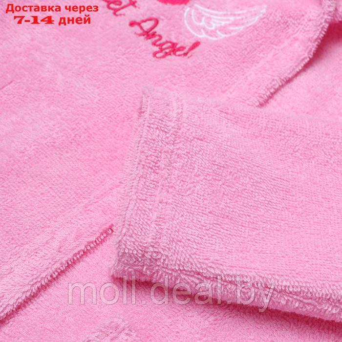 Халат махровый детский Sweet angel р-р 34 (122-128 см), розовый - фото 3 - id-p223992450