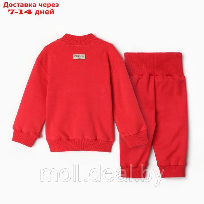 Комплект детский (джемпер, брюки) MINAKU цвет красный, рост 80-86 см - фото 7 - id-p223992463