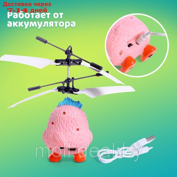 Летающая игрушка "Пташки", работает от аккумулятора, цвет розовый - фото 2 - id-p223993500