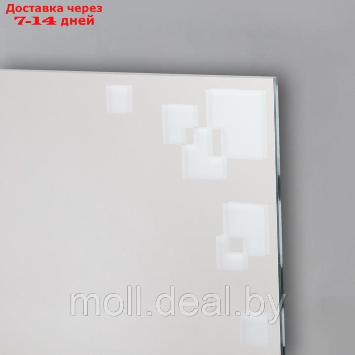 Зеркало настенное, с пескоструйной графикой, 60 х 40 см, с полочкой, 2 кронштейна - фото 2 - id-p223993534
