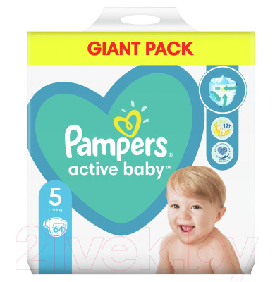 Подгузники детские Pampers Active Baby 5 Junior - фото 1 - id-p223195602