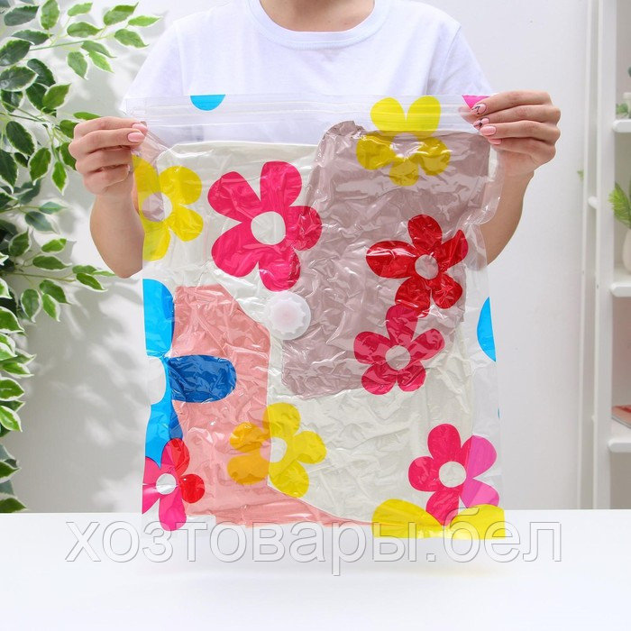 Вакуумный пакет для хранения вещей Доляна, 40×50 см, цветной, с рисунком - фото 4 - id-p224019492
