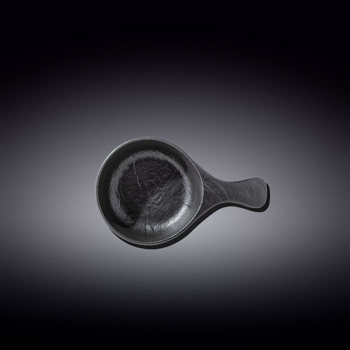 Форма для запекания круглая Wilmax England Sand Stone, с ручкой, 16х10 см, 160 мл, цвет чёрный сланец - фото 1 - id-p224021202