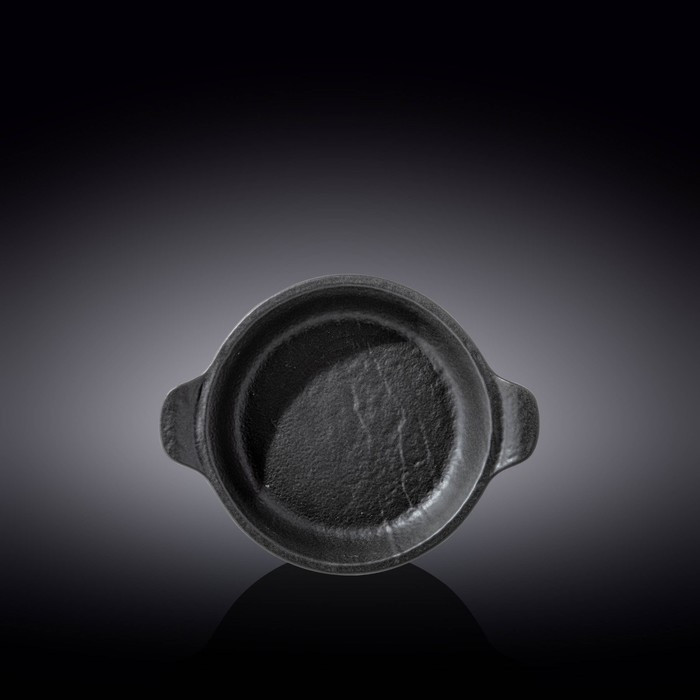 Форма для запекания круглая Wilmax England Sand Stone, с ручками, 21.5х17.5 см, 400 мл, цвет чёрный сланец - фото 1 - id-p224021203