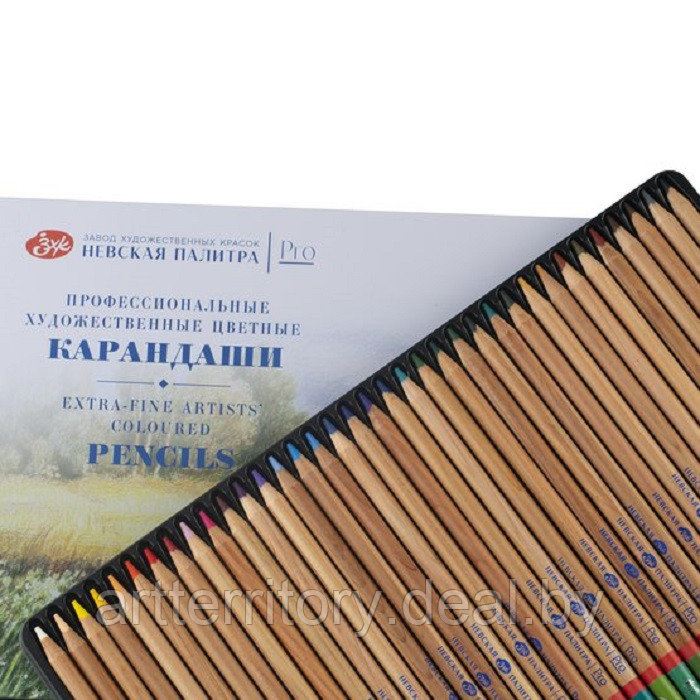 Набор профессиональных цветных карандашей Мастер класс, 36 цветов, (жестяная упаковка) - фото 4 - id-p220132281