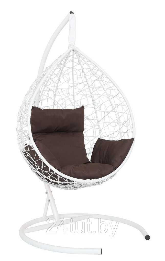 Подвесное кресло-кокон SEVILLA белый каркас (подушка цвет шоколад) - фото 5 - id-p224021835