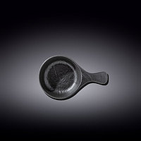 Форма для запекания круглая Wilmax England Sand Stone, с ручкой, 16х10 см, 160 мл, цвет чёрный сланец