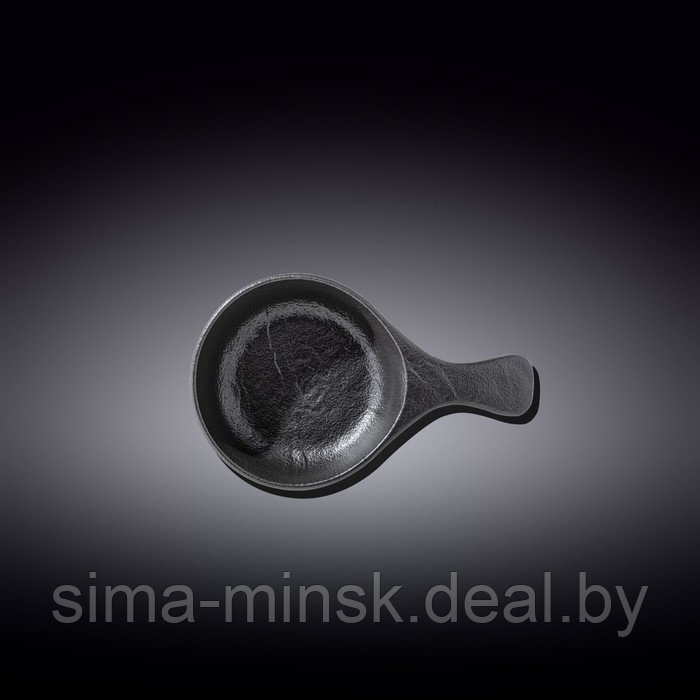 Форма для запекания круглая Wilmax England Sand Stone, с ручкой, 16х10 см, 160 мл, цвет чёрный сланец - фото 1 - id-p224022158