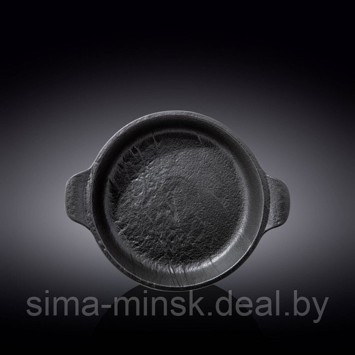 Форма для запекания круглая Wilmax England Sand Stone, с ручками, 28х22.5 см, 800 мл, цвет чёрный сланец - фото 1 - id-p224022161