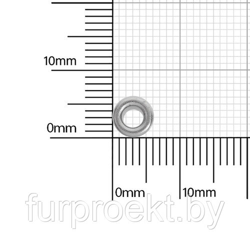 Люверс круглый 3/6мм никель роллинг