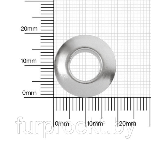 Люверс круглый 9/20мм никель роллинг П
