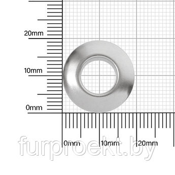 Люверс круглый 9/20мм никель роллинг П