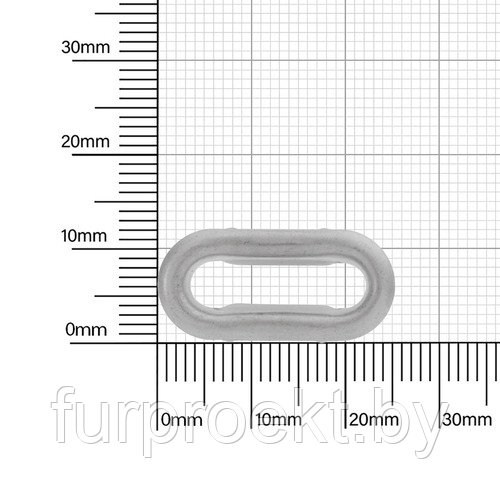 Люверс овальный 19мм мат никель роллинг