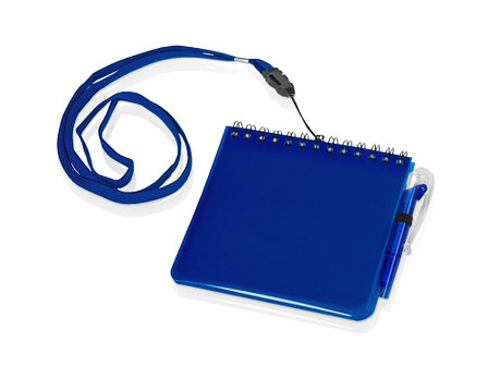 Блокнот А6 Журналист с ручкой, синий, фото 2
