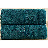 Набор махровых полотенец FLOOX «Злата», размер 50х80 см, цвет изумруд, 2 шт