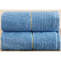 Набор махровых полотенец FLOOX «Злата», размер 50х80 см, цвет голубой, 2 шт