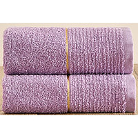 Набор махровых полотенец FLOOX «Злата», размер 50х80 см, цвет фиолетовый, 2 шт
