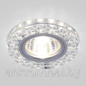 Светильник точечный с LED подсветкой 2194 MR16 SL/WH зеркальный/белый Elektrostandard - фото 1 - id-p224024517