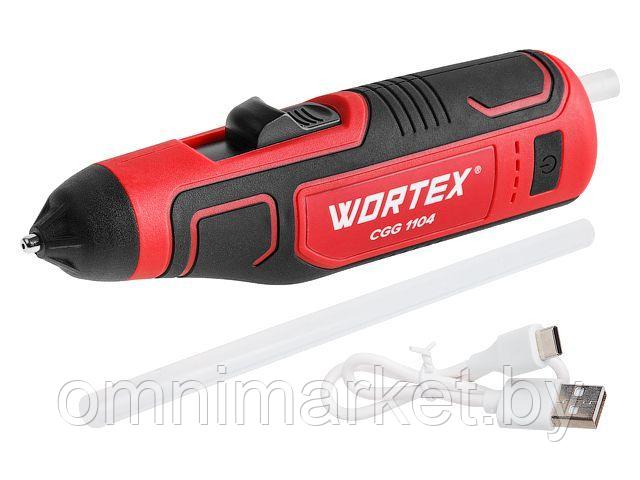 Аккум. клеевой пистолет WORTEX CGG 1104 в кор. 4В, 7.2 мм - фото 1 - id-p223615912