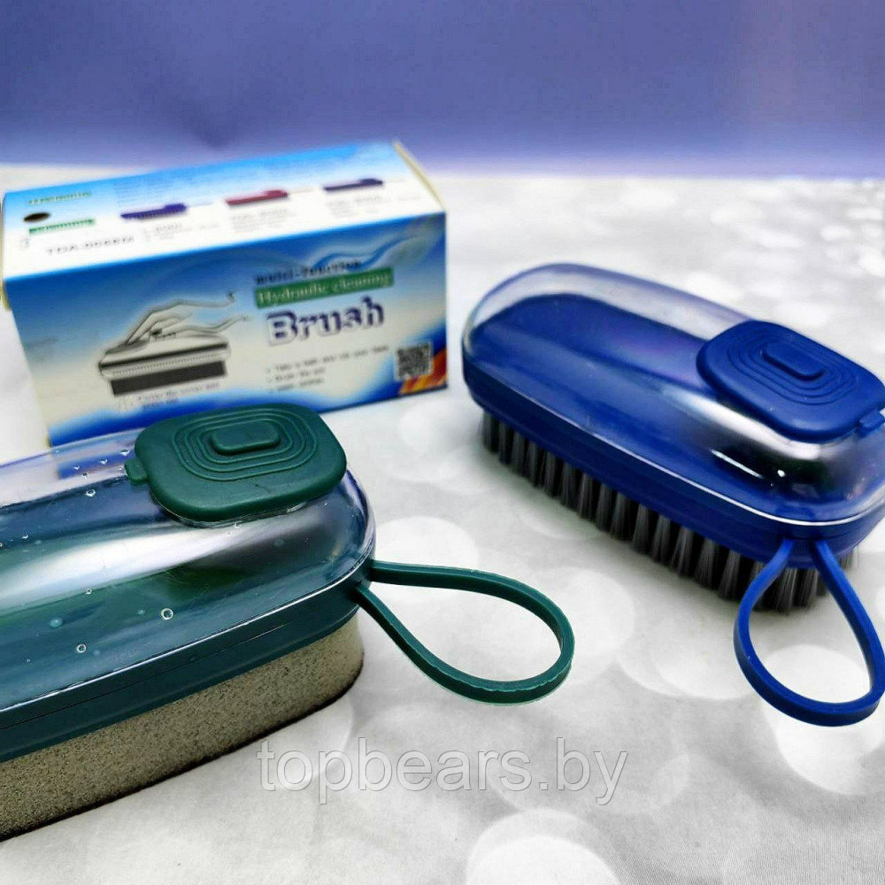 Многофункциональная губка для мытья посуды с дозатором для моющего средства Hydraulic cleaning Brush - фото 8 - id-p219502089