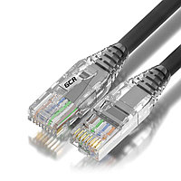 GCR Патч-корд 0.3m UTP кат.6, серый, коннектор ABS, 24 AWG, ethernet high speed 10 Гбит/с, RJ45, T568B,