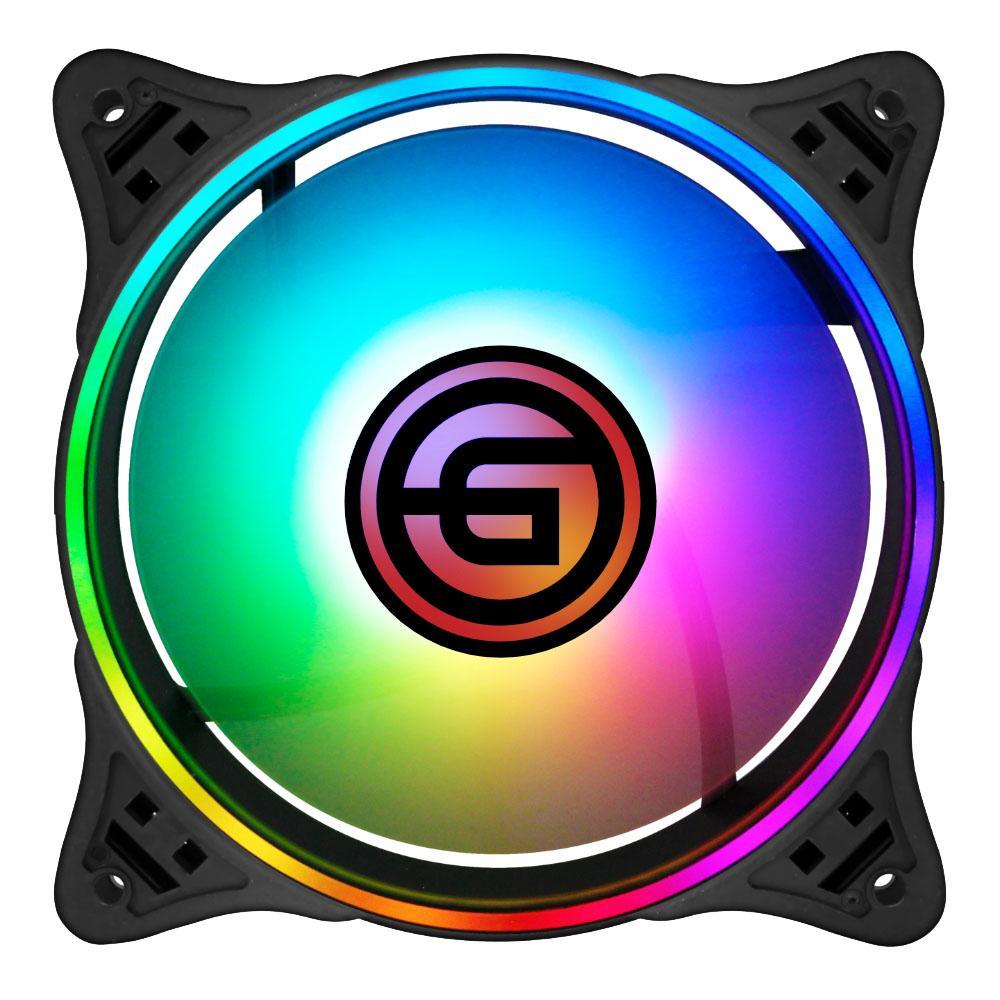 Вентилятор для корпуса 12F6 GINZZU RGB 120мм 1200rpm 15Db разъем питания-управления 6-pin (для внешнего - фото 1 - id-p224026925