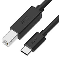 Кабель GCR 0.5m TypeC / USB 2.0 BM, черный, GCR-55249