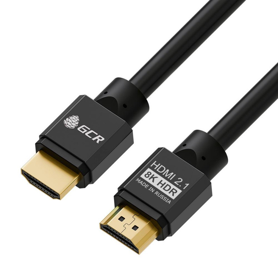 Кабель GCR 1.0m HDMI 2.1, черный, 8K 60Hz, 4K 144Hz, динамический HDR, 4:4:4, Ultra HD, 48.0 Гбит/с, 2 Х - фото 1 - id-p224027186